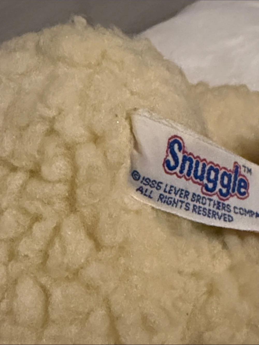 Vintage 1986 Snuggle Teddy Bear Plush Lever Brothers Fabric Softener Russ Soft